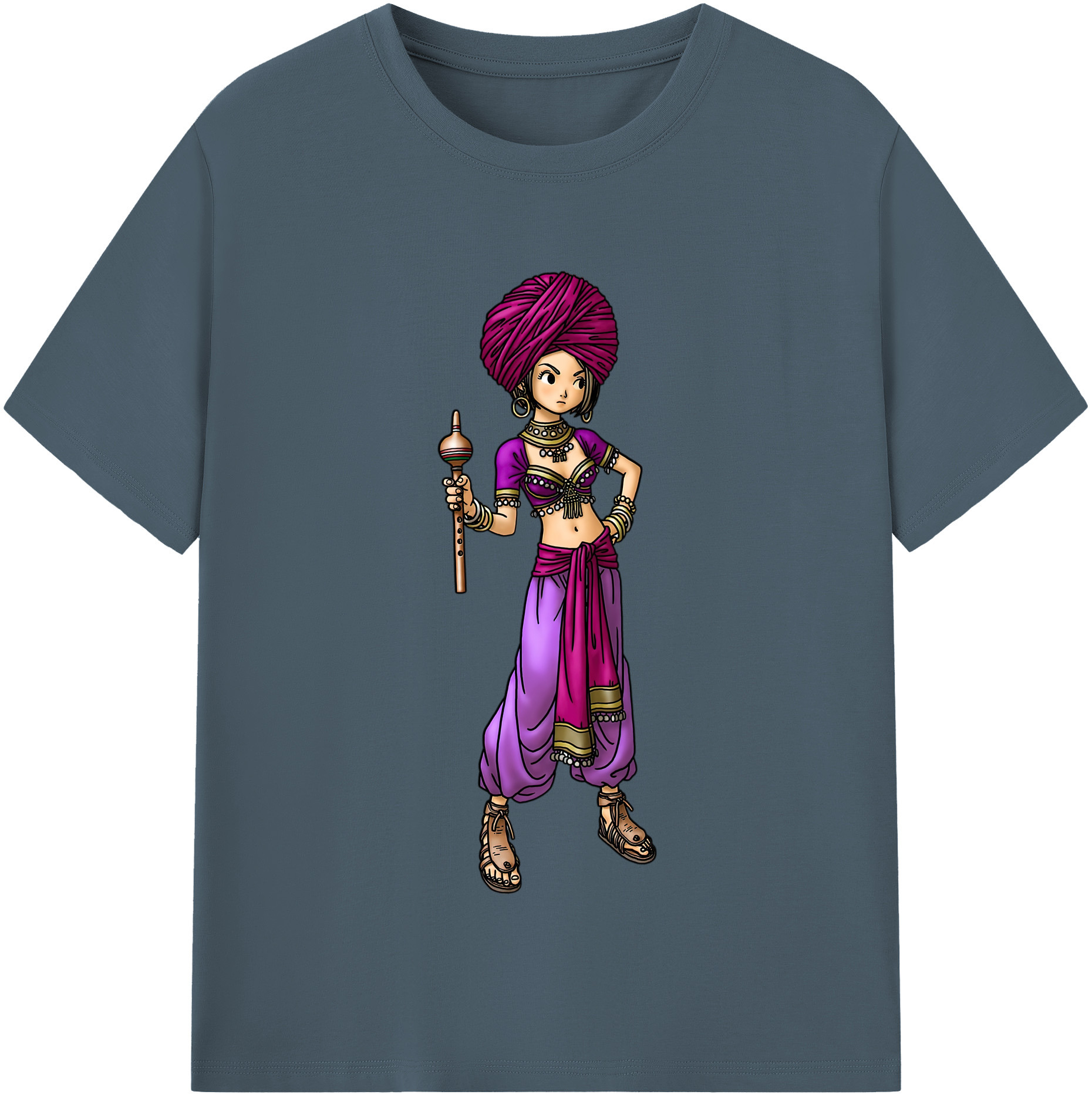 （画像用） ドラゴンクエスト Doragon Kuesuto Dragon Quest 綿100％半袖Tシャツ（フロントプリント）